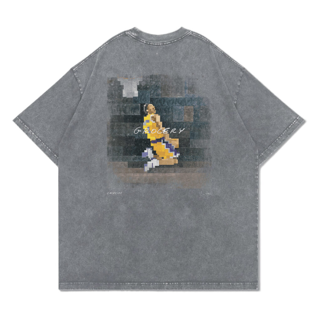 CASETiFY x Adam Lister x GROCERY Two-hand Reverse Dunk Tee / Washed Grey (Size 01)