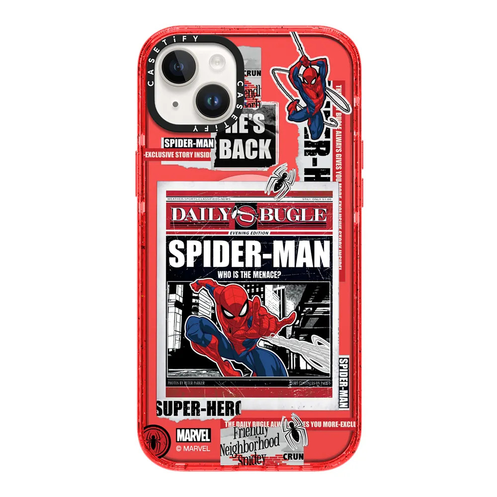 Spider-Man Newspaper Sticker Red Case