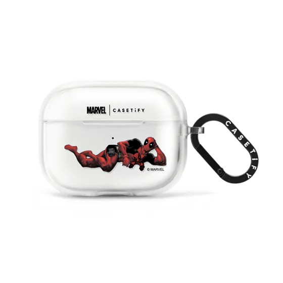 Deadpool Earbuds Case (Black Logo) インパクト ケース