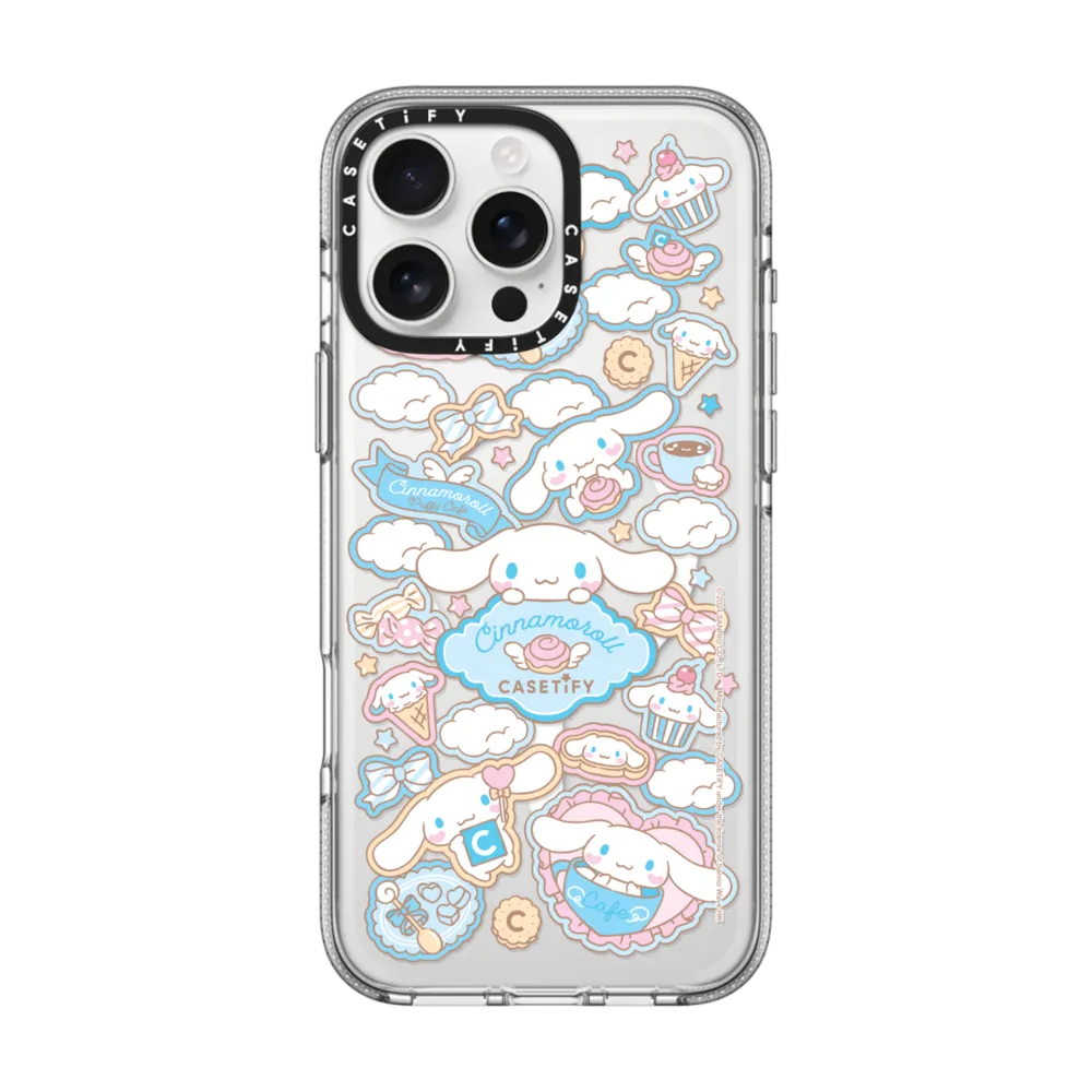 Cinnamoroll Lovely Cafe Sticker Case  クリア ケース MagSafe対応