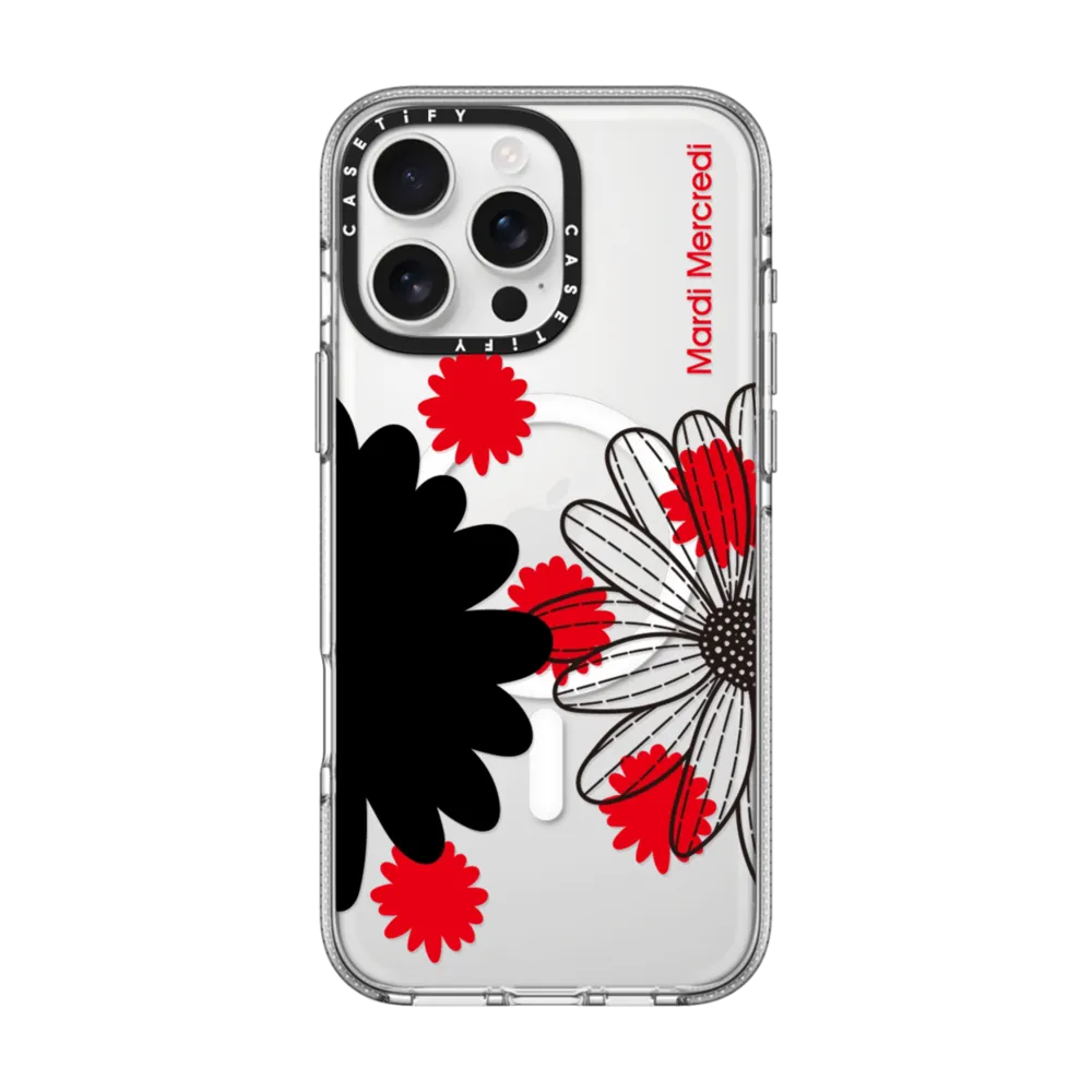 Mardi Mercredi Flower Dots Case クリア ケース MagSafe対応