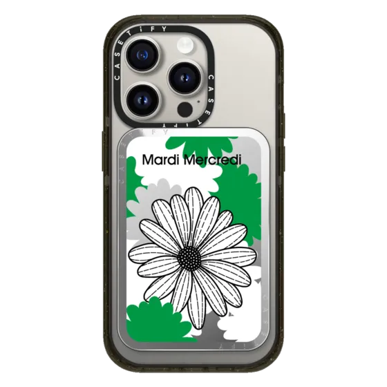 Mardi Mercredi Flower Camouflage Green Snappy Cardholder Stand