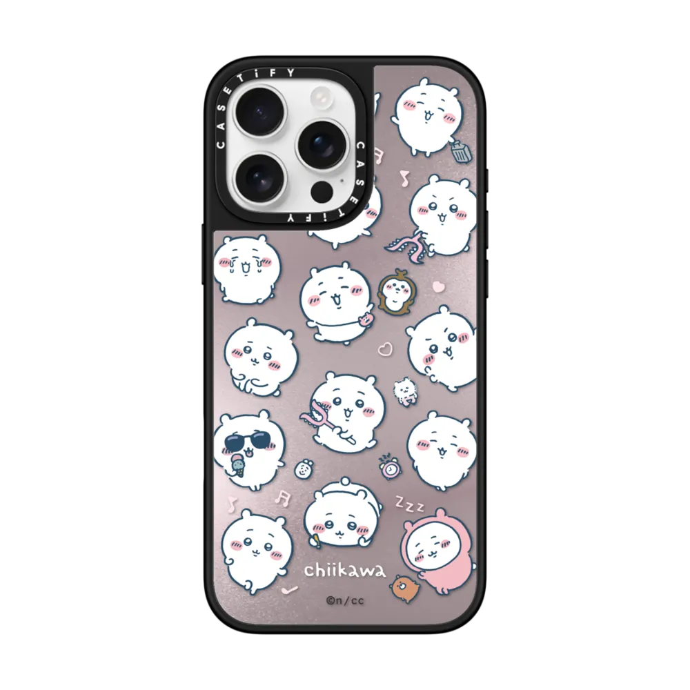 Chiikawa Medley Pattern Case - Pink Edition ミラーケース MagSafe対応