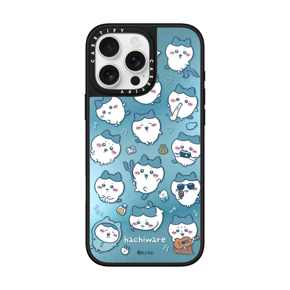 Hachiware Medley Pattern Case - Blue Edition ミラーケース MagSafe対応