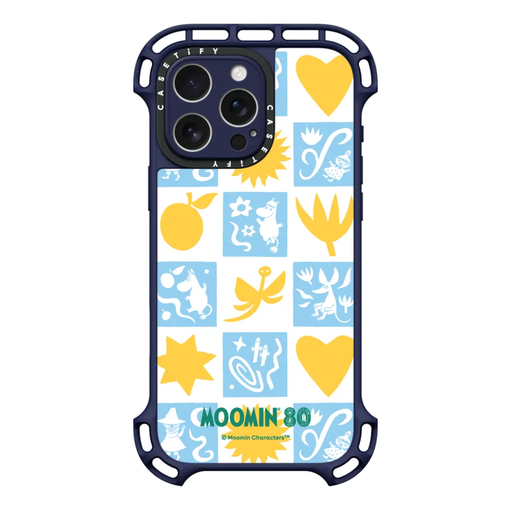 Moomin Warm Square Pattern Case (日本限定) ウルトラ バウンスケース MagSafe対応