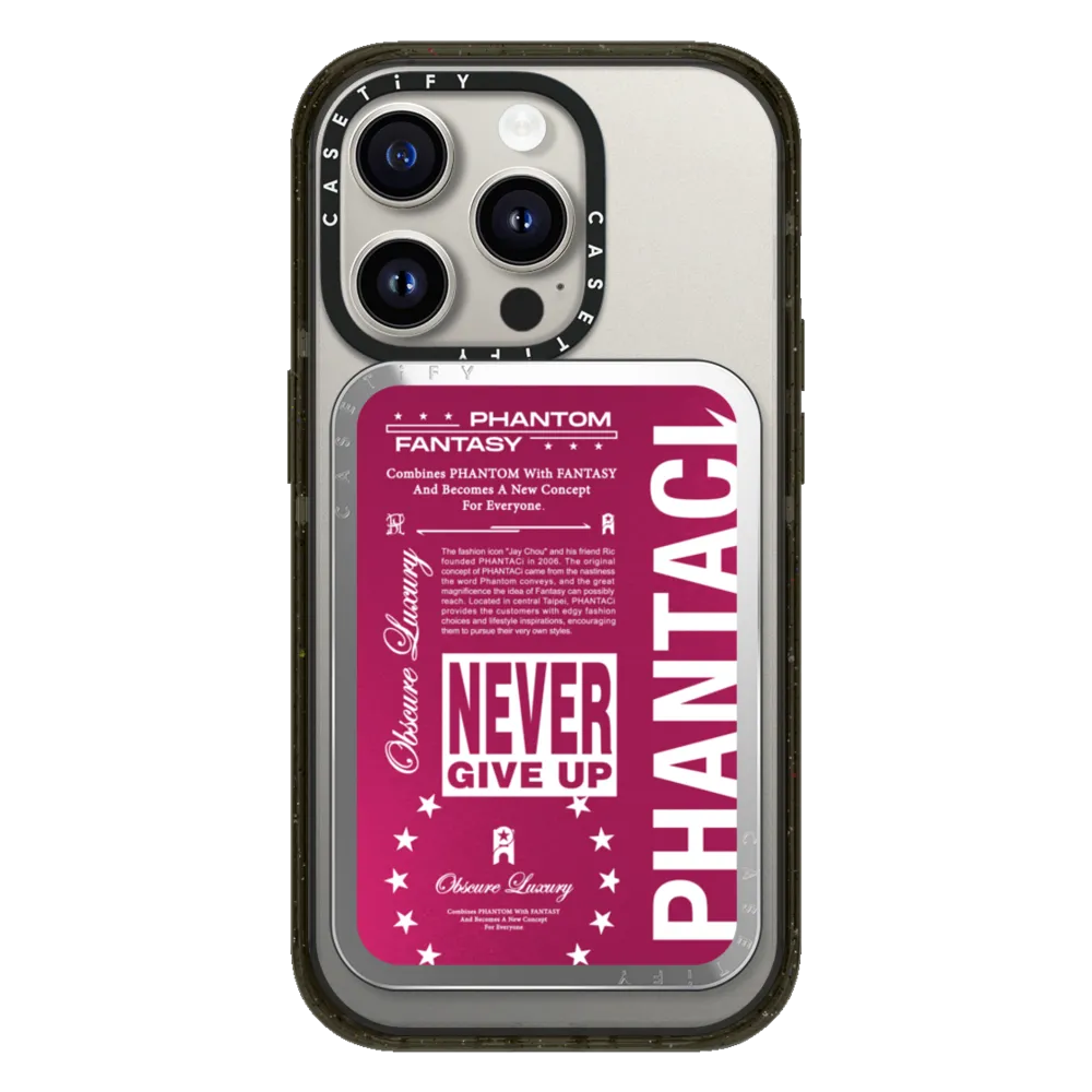 PHANTACi Pink Newspaper Snappy Cardholder Stand