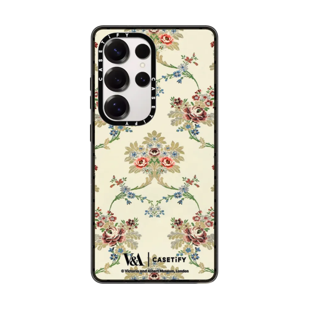 V&A Rococo Edit, Brocaded Roses Case マグネット式 インパクトケース