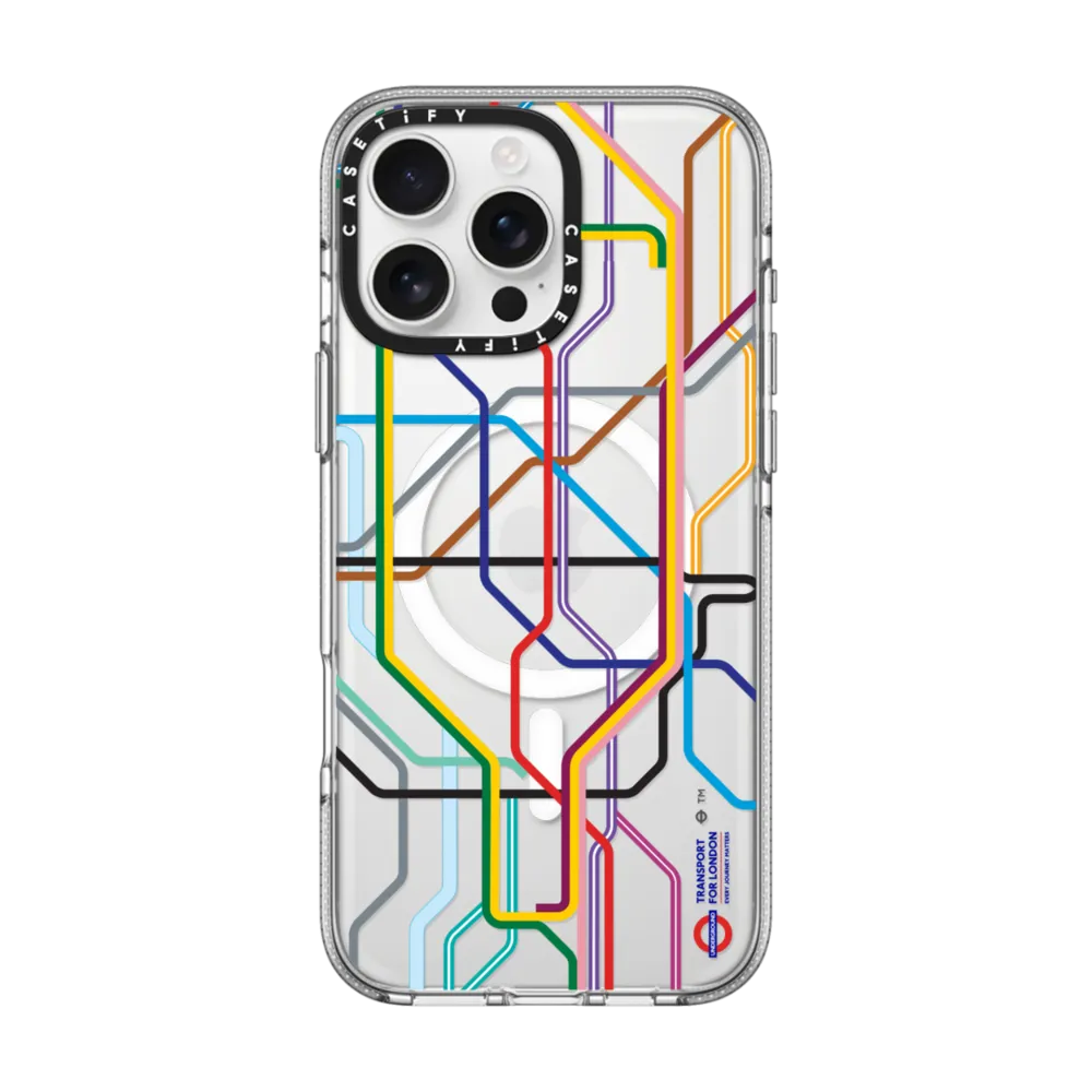 London Underground Map Phone Case クリア ケース MagSafe対応