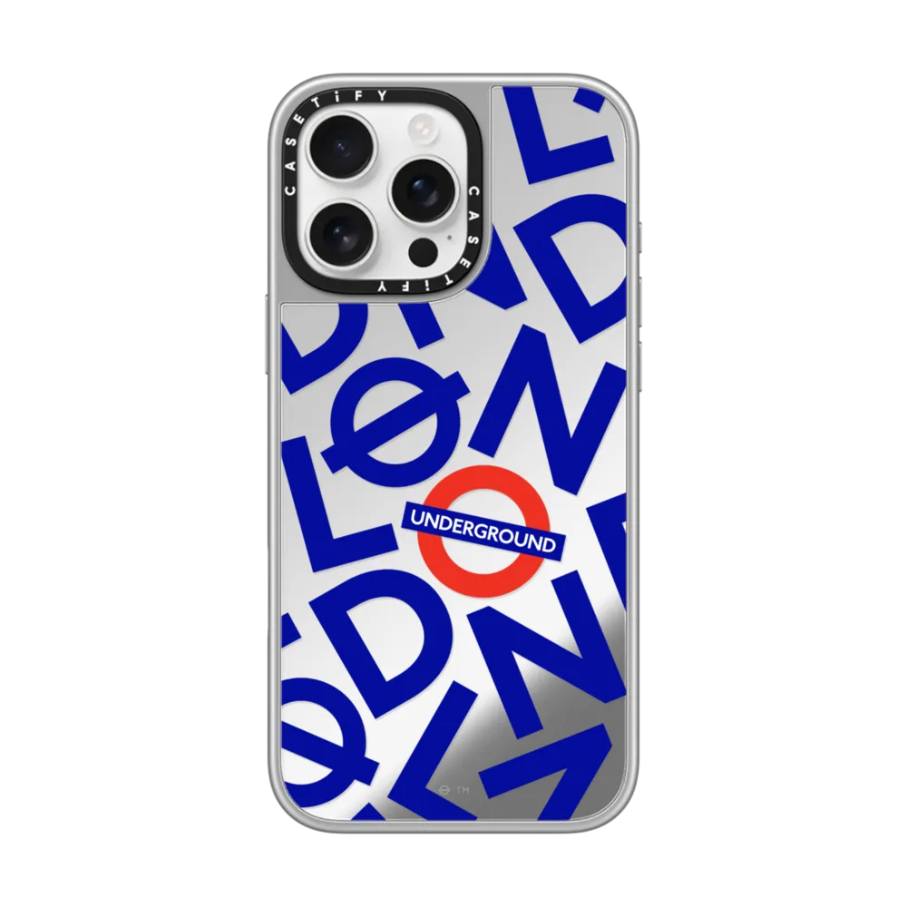 London Underground Pattern Phone Case ミラーケース MagSafe対応