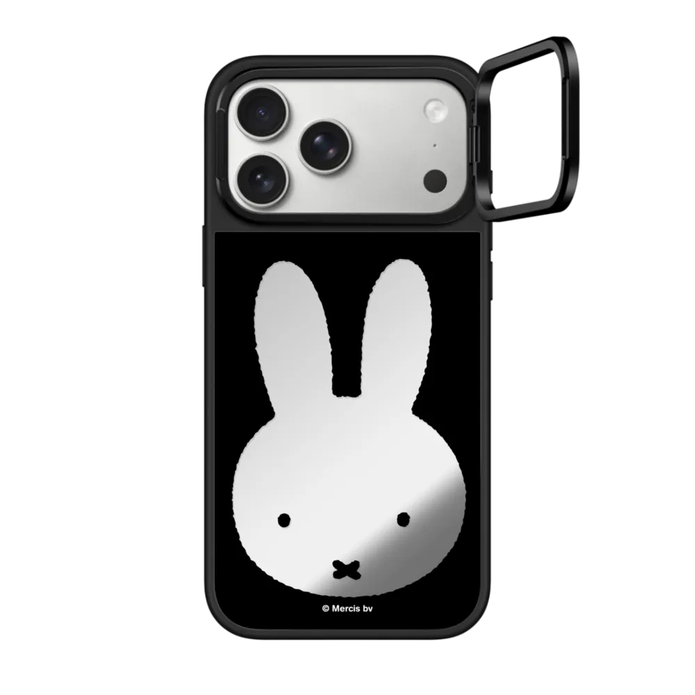Miffy Black Mirror Frame Case ミラー リングスタンドケース MagSafe対応