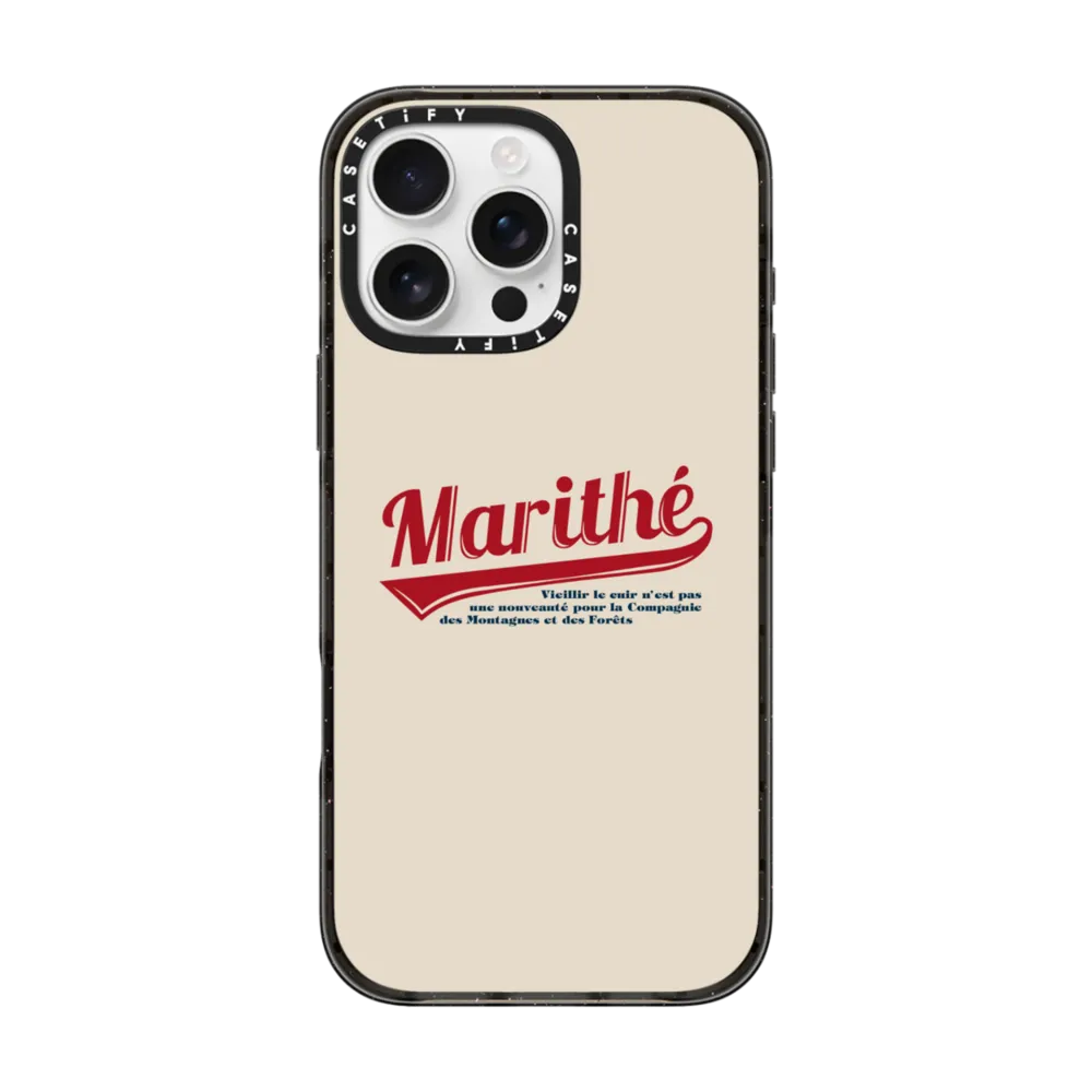 MARITHÉ Vintage Baseball Logo Case インパクトケース MagSafe対応