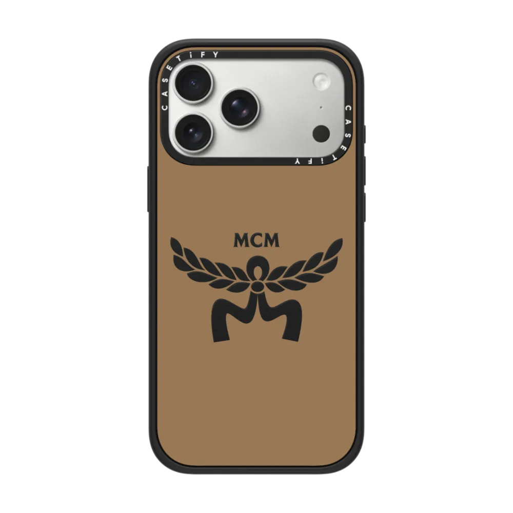 MCM Logo Case - Cognac インパクトケース MagSafe対応