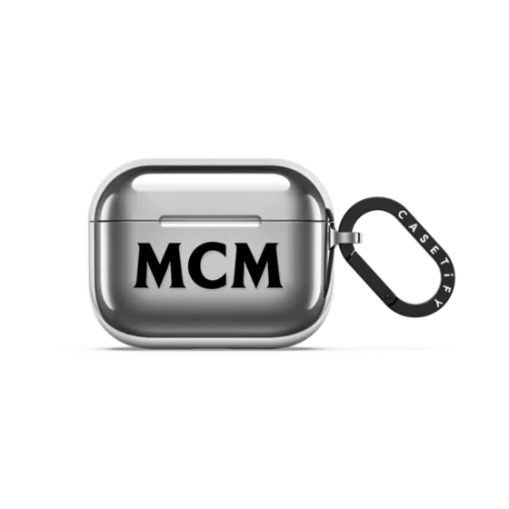 MCM Black Logo Earbuds Case ミラー ケース