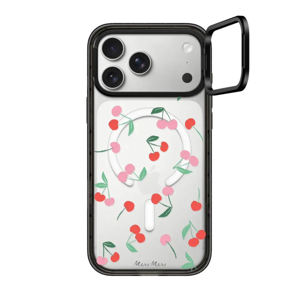 Meri Meri Cherries Pattern Phone Case インパクトリングスタンドケース MagSafe対応