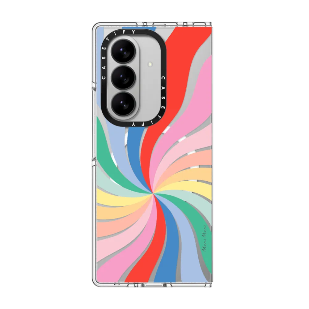 Meri Meri Rainbow Swirl Phone Case マグネット式 インパクトケース