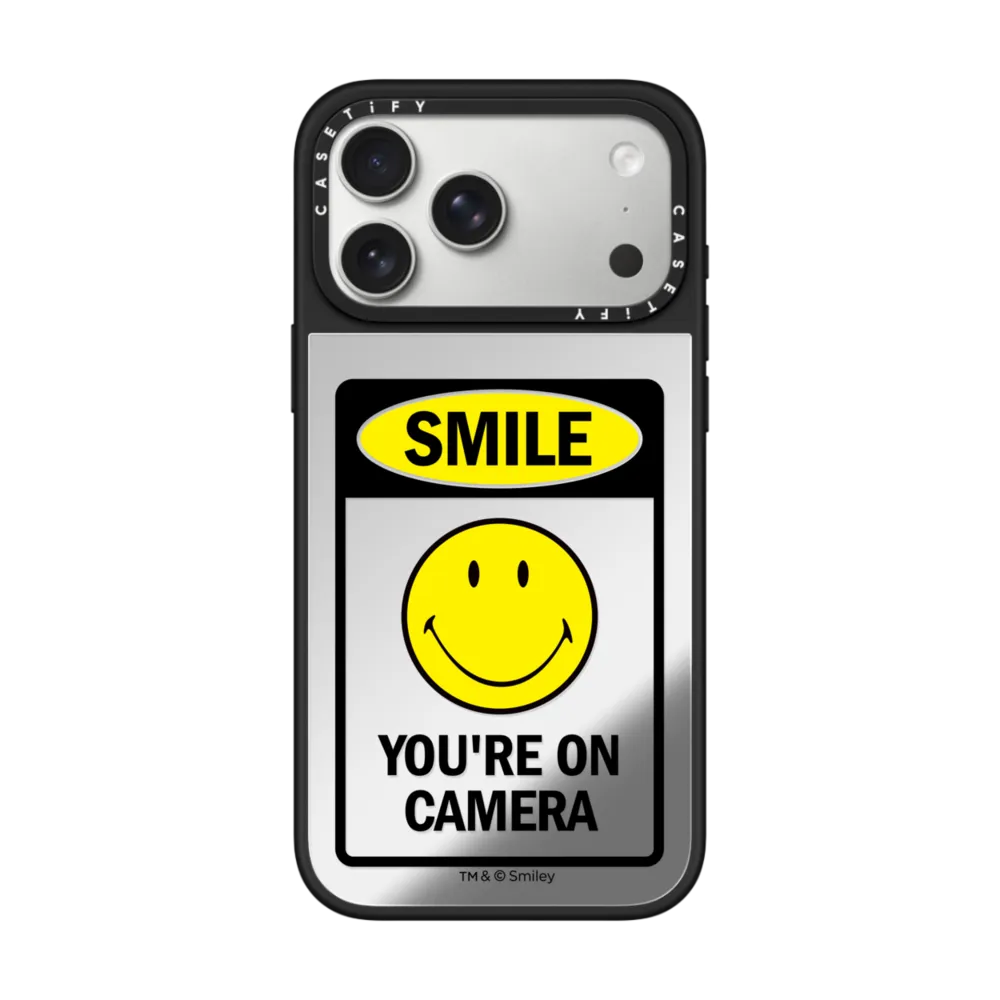 SMILE! Caution You're On Camera Phone Case - Transparent Edition ミラーケース MagSafe対応