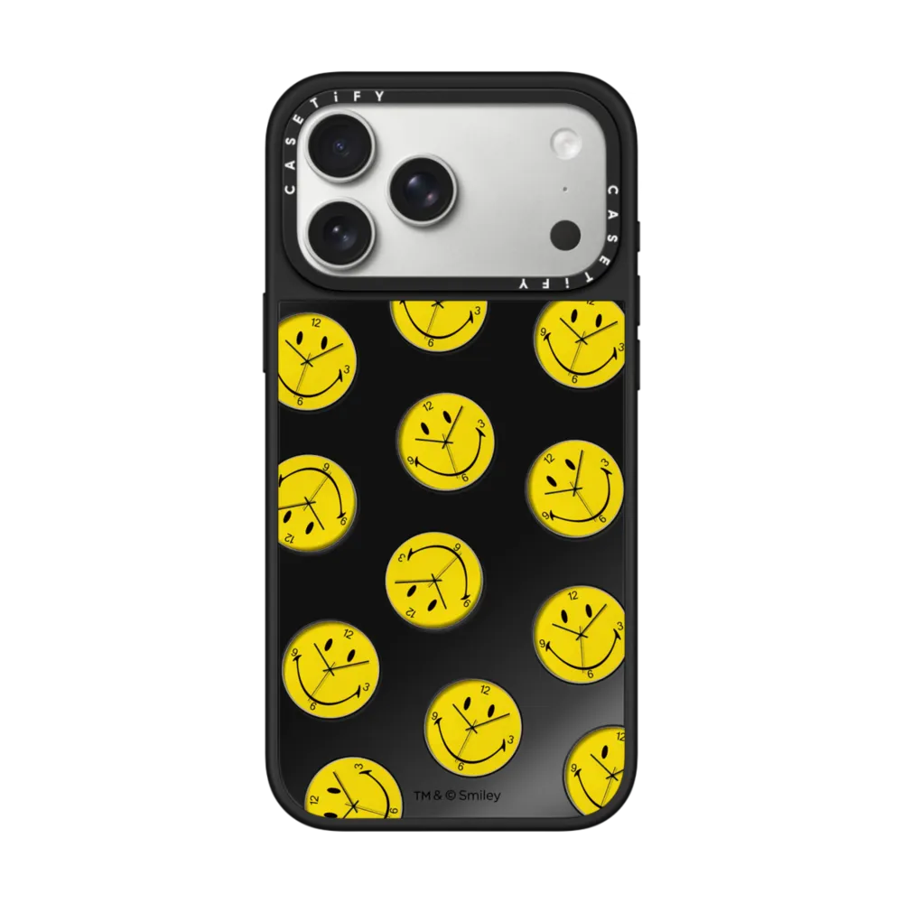 Time to Smile Pattern Phone Case ミラーケース MagSafe対応