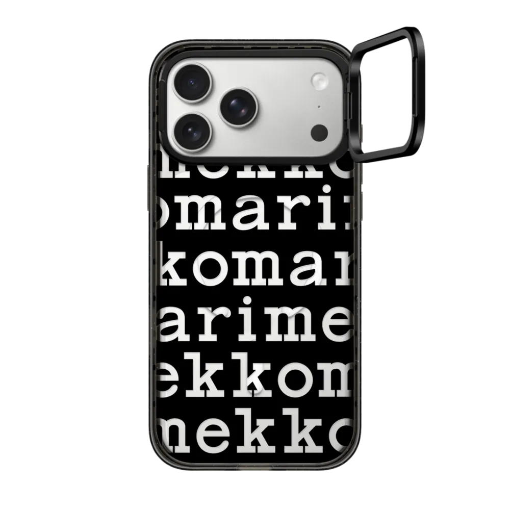 Marimekko Logo Pattern Case (Black) インパクトリングスタンドケース MagSafe対応